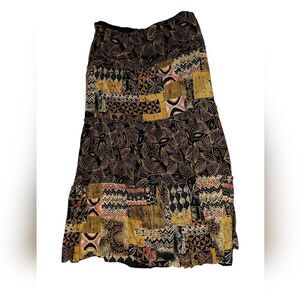 Vintage‎ Softwear by Mark Singer abstract boho print skirt